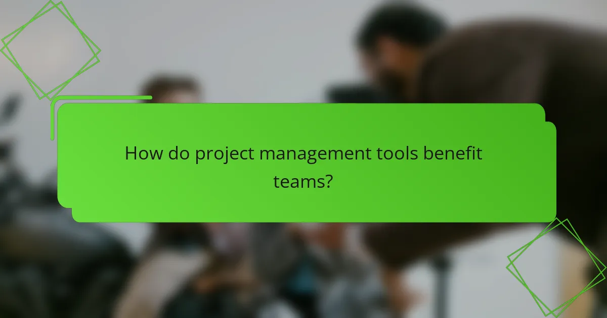 How do project management tools benefit teams?