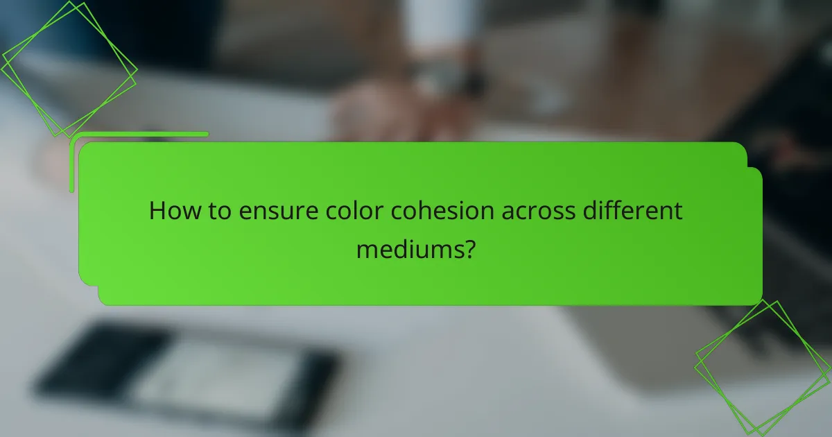 How to ensure color cohesion across different mediums?