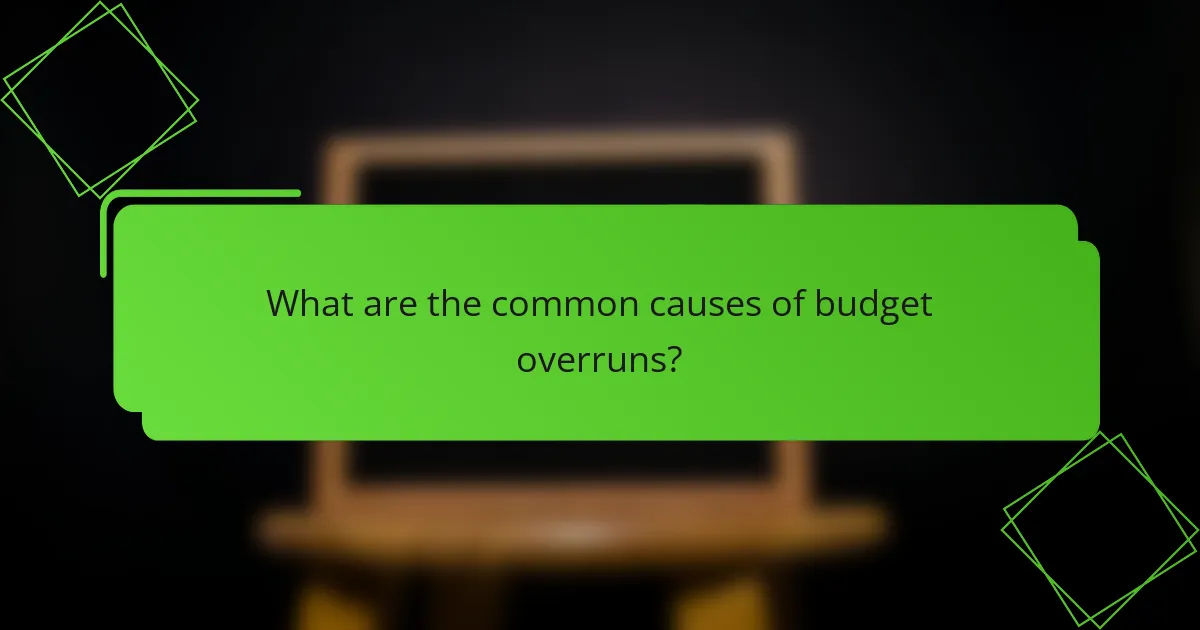 What are the common causes of budget overruns?